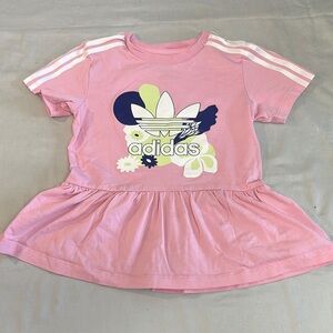 Adidas Pink Dress with Floral Logo